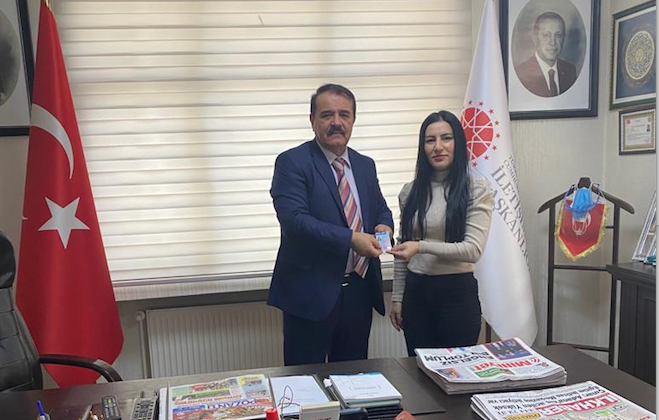 YAZIİŞLERİ MÜDÜRÜMÜZ YENİ BASIN KARTINI ALDI