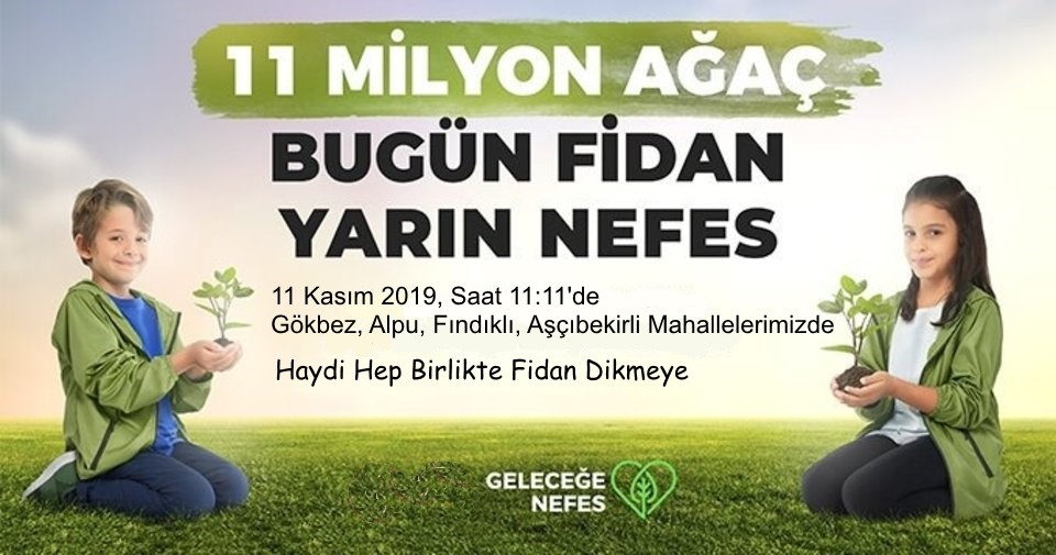 Ülke genelinde 11 Milyon fidan dikilecek.