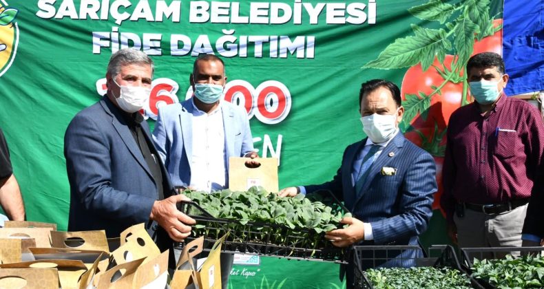 SARIÇAM BELDİYESİ’NDEN REKOR FİDE DAĞITIMI