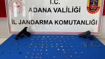 POZANTI’DA MOTOSİKLETTEN KAÇAK TARİHİ ESER ÇIKTI
