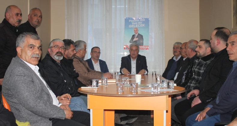 BAŞKAN ADAYI EROĞLU CHP ÖĞRÜTÜ İLE BİRLİKTE SAHALARDA