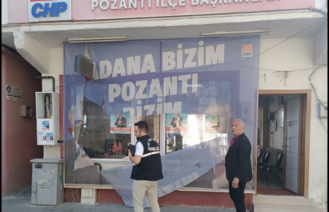 CHP İLÇE BİNASINA SALDIRI