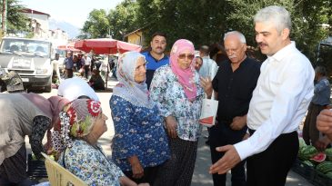 BAŞKAN ALİ AVAN CUMA PAZARINDAN “MORAL” ALDI.